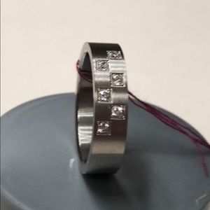 🌺6 Diamond Crystal Stainless Steel Ring